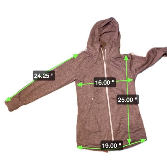 Eddie Bauer Pink Zippered Three Quarter Sleeve Hoodie Jacket Active SZ Medium - Picture 6 of 6